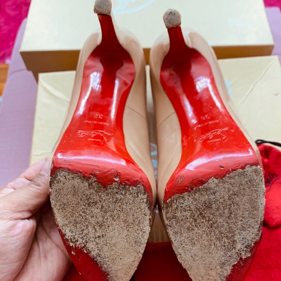 Authentic Christian Louboutin Nude heels sz 6/36 - Picture 7 of 12